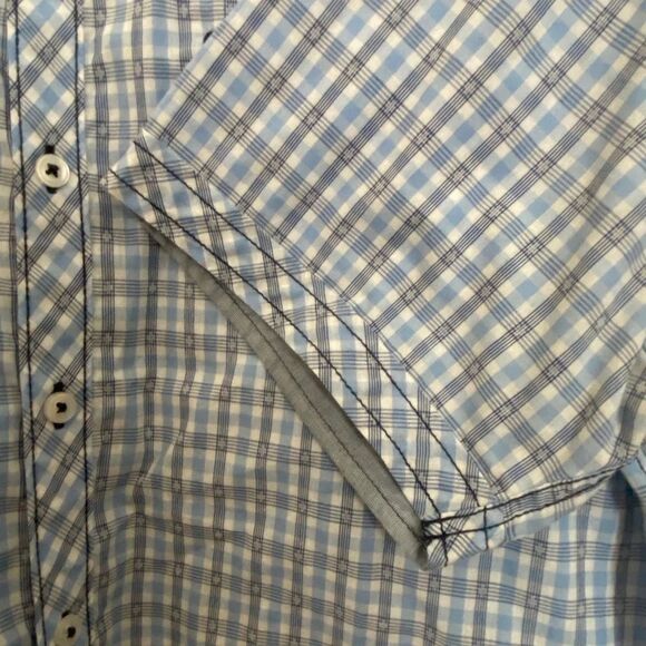 Michael Brandon Blue Lightweight Casual Shirt - Picture 5 of 6